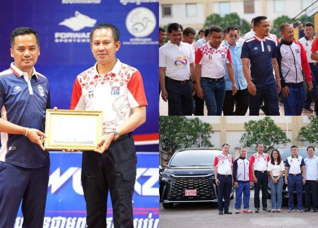 លោកឧត្តមសេនីយ៍ទោ ឈឿន សុចិត្ត ស្នងការនគរបាលខេត្តកណ្ដាល បានអញ្ជើញចូលរួមក្នុងពិធីបិទព្រឹត្តិការណ៍ប្រកួតកីឡាបាល់ទះ Wurkz Special Volleyball Cup 4x4 ទូទាំងប្រទេស