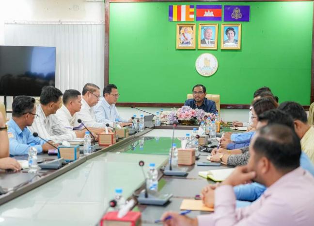 លោក អ៉ី សុខឡេង អភិបាលរងខេត្តព្រះសីហនុ ដឹកនាំកិច្ចប្រជុំ បិទបញ្ចប់ការផ្ទៀងផ្ទាត់ការបន្ទោបង់ពាសវាលពាសកាល (ODF) ថ្នាក់ក្រុង ស្រុក